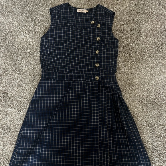 Miss Patina Dresses & Skirts - Miss Patina Navy Checkered Pinafore Dress